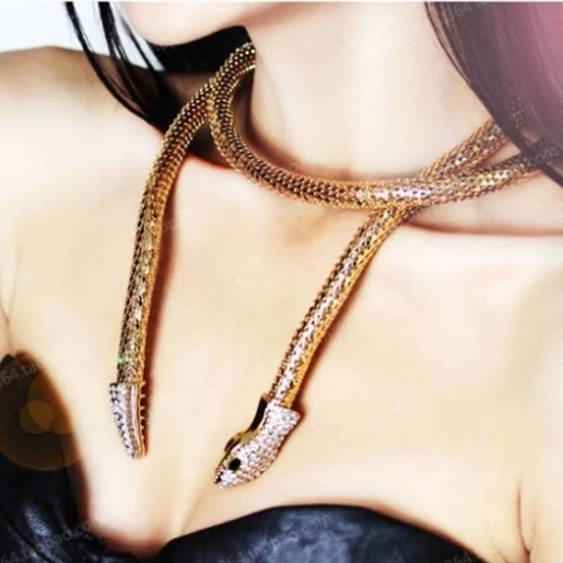 Fashion Punk Crystal Gold Silver Snake Belt For Women Collier Femme Bijoux Snake Magnet Necklaces Women Choker Jewelry Accessory
Fashion Punk Crystal Gold Silver Snake Belt For Women Collier Femme Bijoux Snake Magnet Necklaces Women Choker Jewelry Accessory