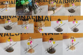 Wholesale 30x20mm glass vial pendant &20mm base & cap DIY glass vial pendant glass dry flower necklace pendant
Wholesale 30x20mm glass vial pendant &20mm base & cap DIY glass vial pendant glass dry flower necklace pendant