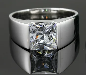 Princess AU585 Solid White Gold Unique 2CT NSCD Never Fade Quality Synthetic Carbon Ring Princess Men Wedding Classic Jewelry
Princess AU585 Solid White Gold Unique 2CT NSCD Never Fade Quality Synthetic Carbon Ring Princess Men Wedding Classic Jewelry