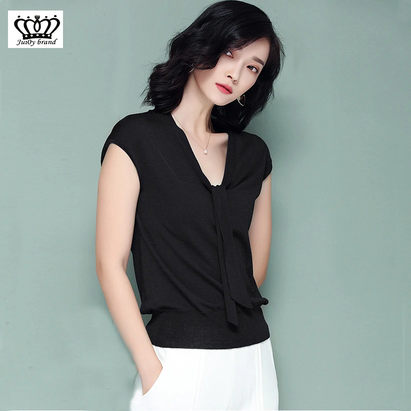 2019 fashion High quality Wai collar Color Cotton BasicT-shirt women's summer women's black
2019 fashion High quality Wai collar Color Cotton BasicT-shirt women's summer women's black
