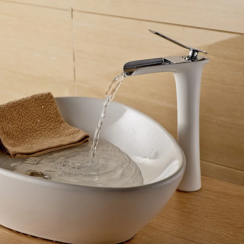 The export of copper high white paint falls above basin faucet bathroom basin wash basin in cold and hot water tap
The export of copper high white paint falls above basin faucet bathroom basin wash basin in cold and hot water tap