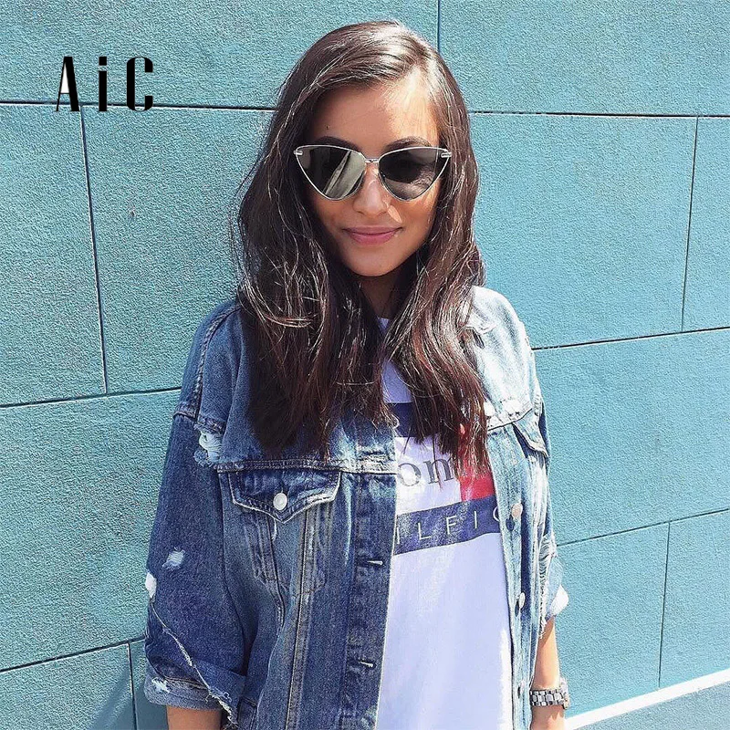 AiC 2018 Sexy Lady Cat Eye Sunglasses Fashion Women Vintage Wrap Metal Frame Clear Lenses Sun Glasses For Female UV400
AiC 2018 Sexy Lady Cat Eye Sunglasses Fashion Women Vintage Wrap Metal Frame Clear Lenses Sun Glasses For Female UV400