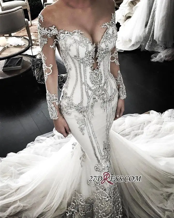 Robe de mariee Luxury Off The Shoulder Beaded Lace Wedding Dresses 2020 Appliques Long Sleeves Tulle Wedding Bridal Gowns
Robe de mariee Luxury Off The Shoulder Beaded Lace Wedding Dresses 2020 Appliques Long Sleeves Tulle Wedding Bridal Gowns