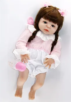 Full vinyl silicone reborn baby girl dolls toys 23"57cm boneca reborn bebe menina newborn dolls children gift
Full vinyl silicone reborn baby girl dolls toys 23"57cm boneca reborn bebe menina newborn dolls children gift