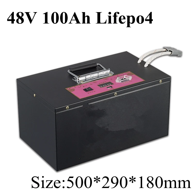 Lifepo4 Battery Pack 48v 100AH Batterie with BMS for 5000W Electric Tricycle Golf Cart Boat EV RV Camper Scooter + 10A Charger
Lifepo4 Battery Pack 48v 100AH Batterie with BMS for 5000W Electric Tricycle Golf Cart Boat EV RV Camper Scooter + 10A Charger