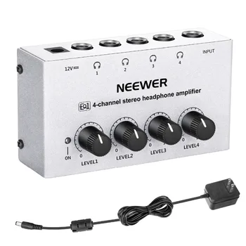 Neewer 4-Channel Stereo Headphone Amplifier for Studio and Stage Applications for Sound Mixer for DJ, Studio, Recording
Neewer 4-Channel Stereo Headphone Amplifier for Studio and Stage Applications for Sound Mixer for DJ, Studio, Recording
