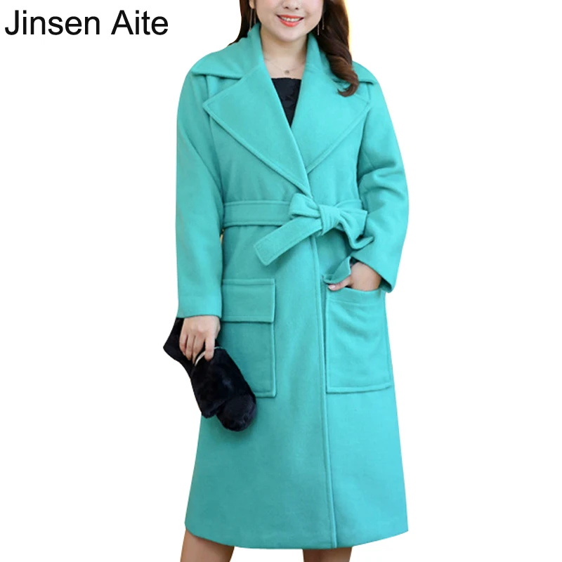 Jinsen Aite Plus Size Casacos Femininos New Autumn Winter Women Wool Coat Silm Fashion Long Woolen Coat Female Overcoat 0832
Jinsen Aite Plus Size Casacos Femininos New Autumn Winter Women Wool Coat Silm Fashion Long Woolen Coat Female Overcoat 0832
