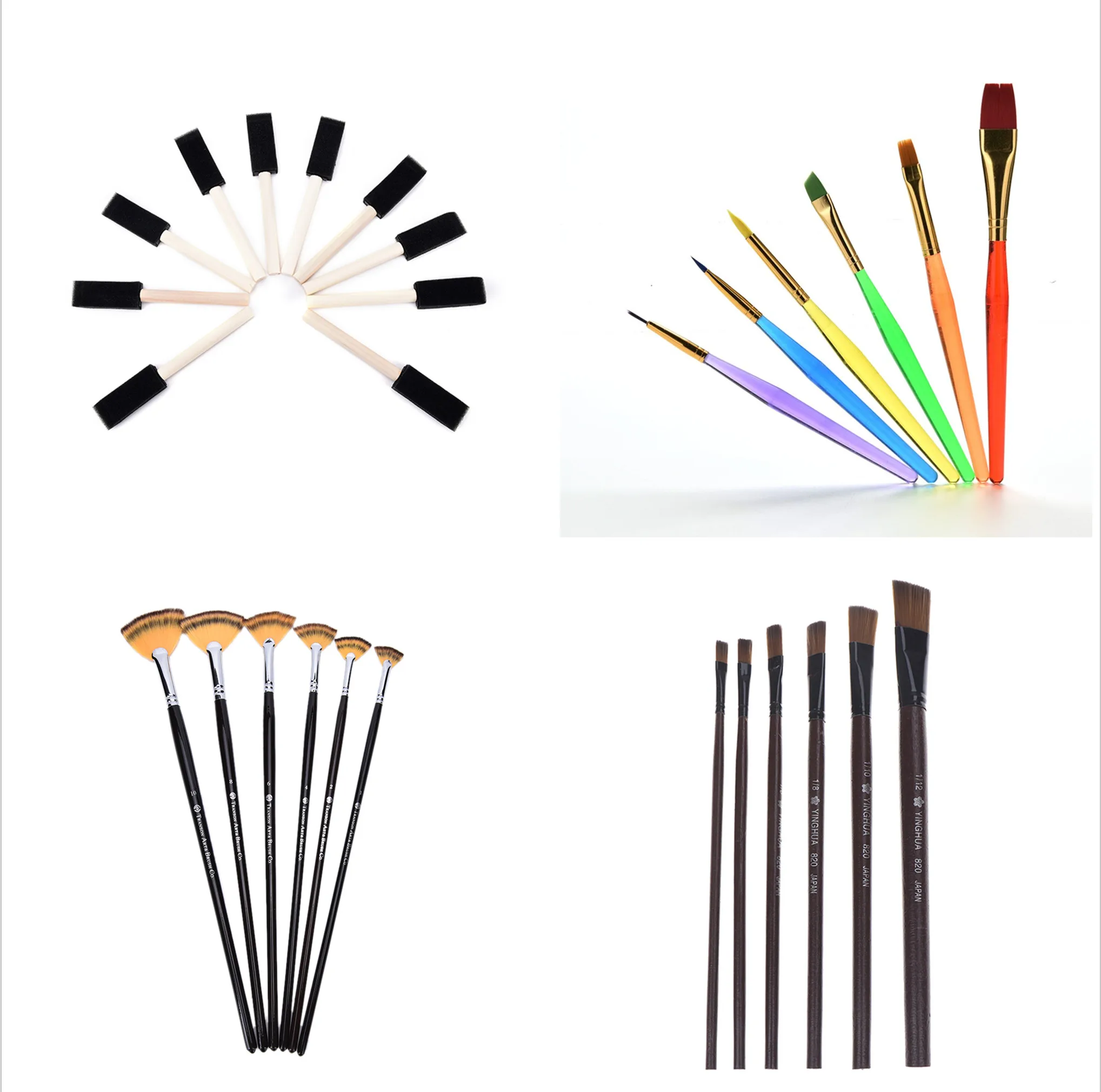 Wooden Handle Foam Brushes Fan-shaped Oil Painting Brushes Set Painting Drawing DIY Craft Draw Brushes 1/6Pcs/10PCS
Wooden Handle Foam Brushes Fan-shaped Oil Painting Brushes Set Painting Drawing DIY Craft Draw Brushes 1/6Pcs/10PCS