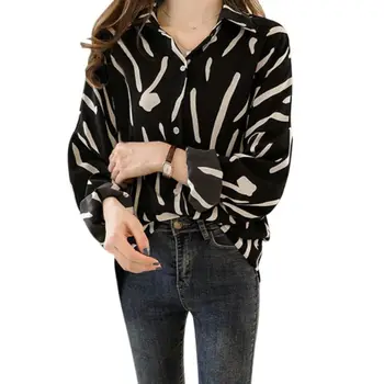 2019 Loose Blouse Women Print Shirt Casual Lapel Collar Long Sleeve Blouse Spring
2019 Loose Blouse Women Print Shirt Casual Lapel Collar Long Sleeve Blouse Spring
