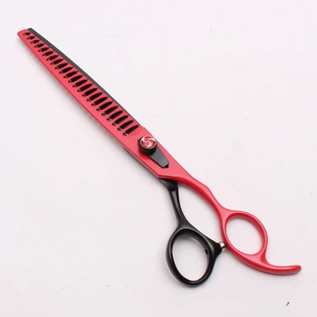 8" 22cm JP 440C Engraving Logo Red Color Grooming-for-dog Thinning Scissors Fish Bone Teeth Pro Pets Hair Shears Add Bag C4004
8" 22cm JP 440C Engraving Logo Red Color Grooming-for-dog Thinning Scissors Fish Bone Teeth Pro Pets Hair Shears Add Bag C4004