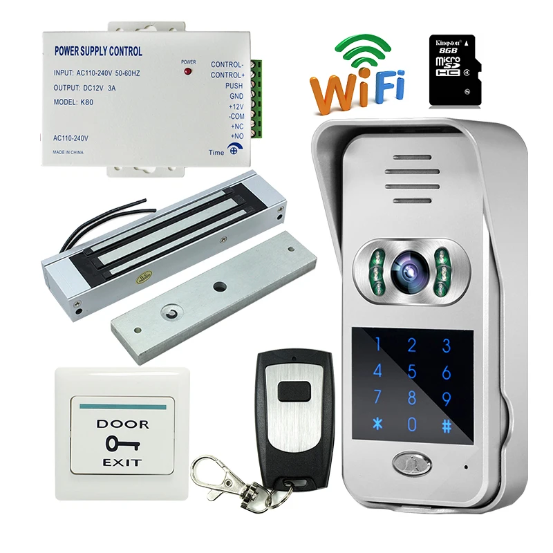 Free Shipping New Code Keypad Wireless Wifi 720P Waterproof Video Intercom for Android IOS 180kg Electric Magnetic lock + 8G TF
Free Shipping New Code Keypad Wireless Wifi 720P Waterproof Video Intercom for Android IOS 180kg Electric Magnetic lock + 8G TF