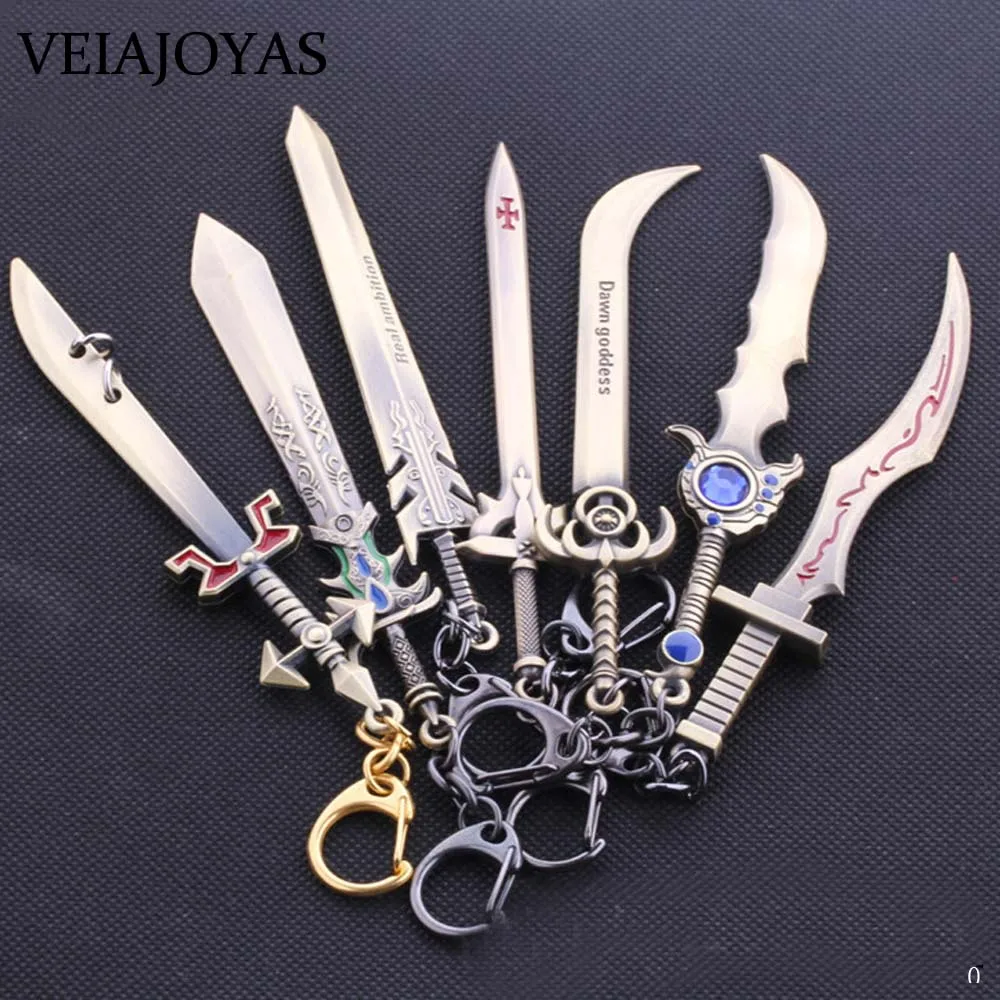 8 Styles Game LOL Charms Jewelry Individuality Design League of Legend Sword Weapon Keychain Bronze Alloy Pendant Car Keyrings
8 Styles Game LOL Charms Jewelry Individuality Design League of Legend Sword Weapon Keychain Bronze Alloy Pendant Car Keyrings