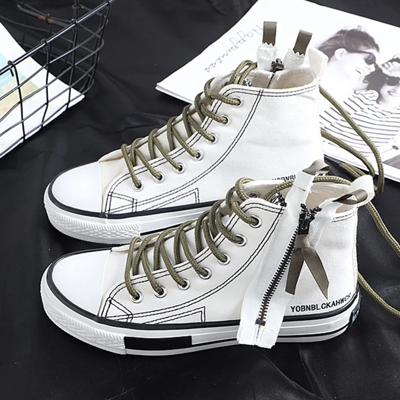 Women Canvas Shoes 2019 Summer High-top Sneakers New Fashion Sneakers Women Casual Shoes Lace-up Tenis Feminino Whites Sneakers
Women Canvas Shoes 2019 Summer High-top Sneakers New Fashion Sneakers Women Casual Shoes Lace-up Tenis Feminino Whites Sneakers