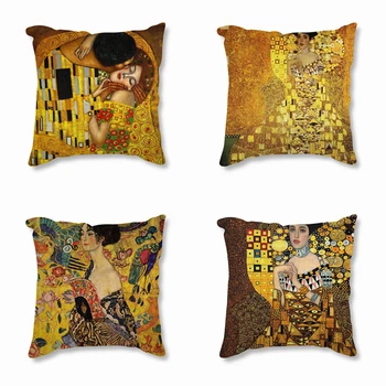Gold Luxury Seat Cushion Home Decorative Pillow Case Cover Gustav Klimt Gallery Collection Sofa Chair Cushion Cover 45*45cm
Gold Luxury Seat Cushion Home Decorative Pillow Case Cover Gustav Klimt Gallery Collection Sofa Chair Cushion Cover 45*45cm