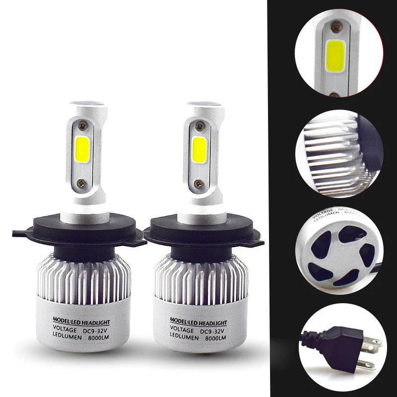1Pcs 3000K H4 LED H7 H11 H8 HB4 H1 H3 HB3 Auto S2 Car Headlight Bulbs 72W 8000LM Car Styling
1Pcs 3000K H4 LED H7 H11 H8 HB4 H1 H3 HB3 Auto S2 Car Headlight Bulbs 72W 8000LM Car Styling