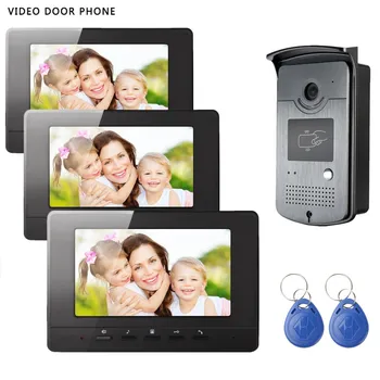 Hotsale Wire video door phone intercom system 7inch hd 3 screen with night vision RFID outdoor camera video doorphone villa
Hotsale Wire video door phone intercom system 7inch hd 3 screen with night vision RFID outdoor camera video doorphone villa