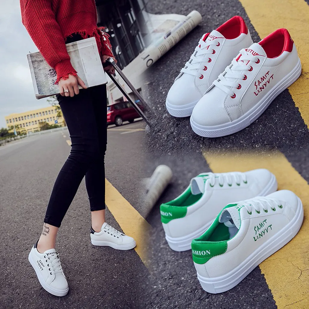 2019 New chaussures femme Women's Breathable Student Sneakers Lace-Up Thick Soled Flats Casual Sport Shoeszapatillas mujer @#40
2019 New chaussures femme Women's Breathable Student Sneakers Lace-Up Thick Soled Flats Casual Sport Shoeszapatillas mujer @#40