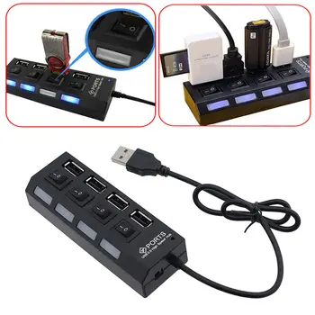 USB Hub 3.0 4 Port USB 2.0 Hub Splitter With ON/OFF Switch Multi USB C High Speed For PC Computer Accessories
USB Hub 3.0 4 Port USB 2.0 Hub Splitter With ON/OFF Switch Multi USB C High Speed For PC Computer Accessories