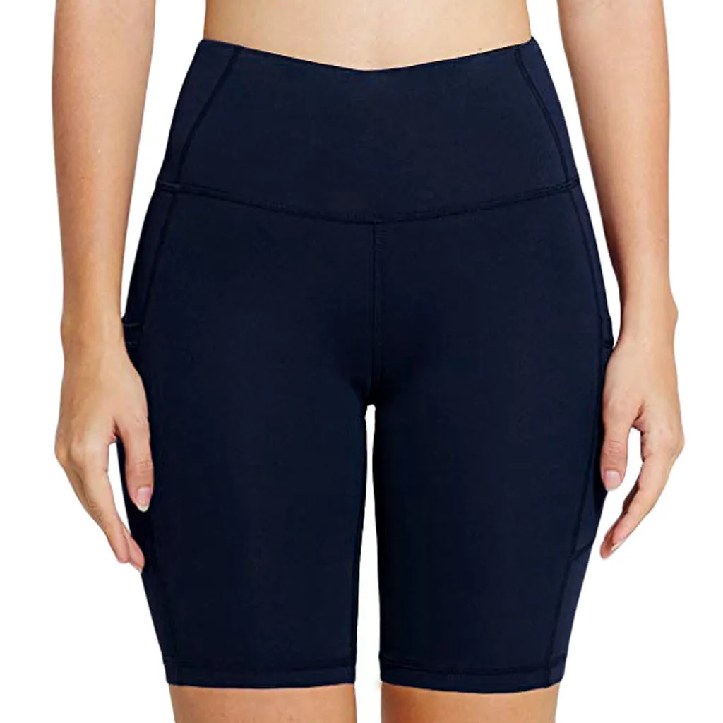 Women Short Solid Pure Pocket High Waist Hip Stretch Running Five Points Black Gym Seamless Fitness Leggings Leggins Mujer
Women Short Solid Pure Pocket High Waist Hip Stretch Running Five Points Black Gym Seamless Fitness Leggings Leggins Mujer