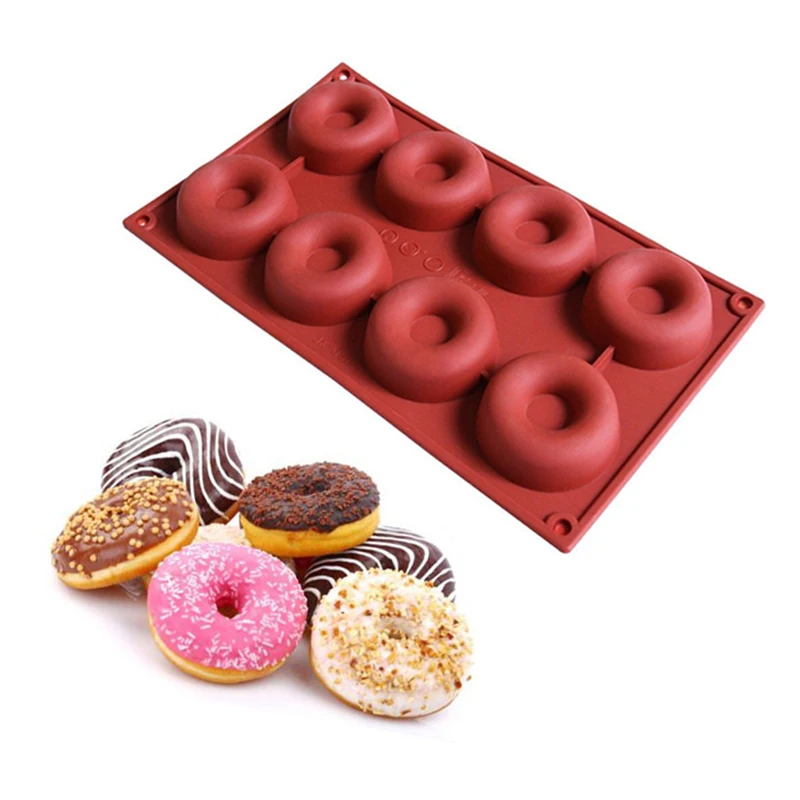 8 Grids Silicone Mold For Baking Donut Maker Non-Stick Bread Pastry Cookie Chocolate Mould Muffin Cake Mold Bakeware Baking Tool
8 Grids Silicone Mold For Baking Donut Maker Non-Stick Bread Pastry Cookie Chocolate Mould Muffin Cake Mold Bakeware Baking Tool