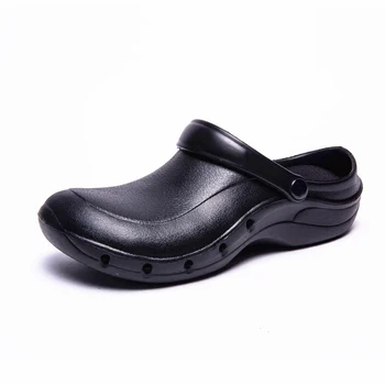WAKO 9016 Male Cook Shoes Oilproof Waterproof Chef Sandals Super Anti-slip Black Shoes Summer Clogs with Strap Restaurant Shoes
WAKO 9016 Male Cook Shoes Oilproof Waterproof Chef Sandals Super Anti-slip Black Shoes Summer Clogs with Strap Restaurant Shoes