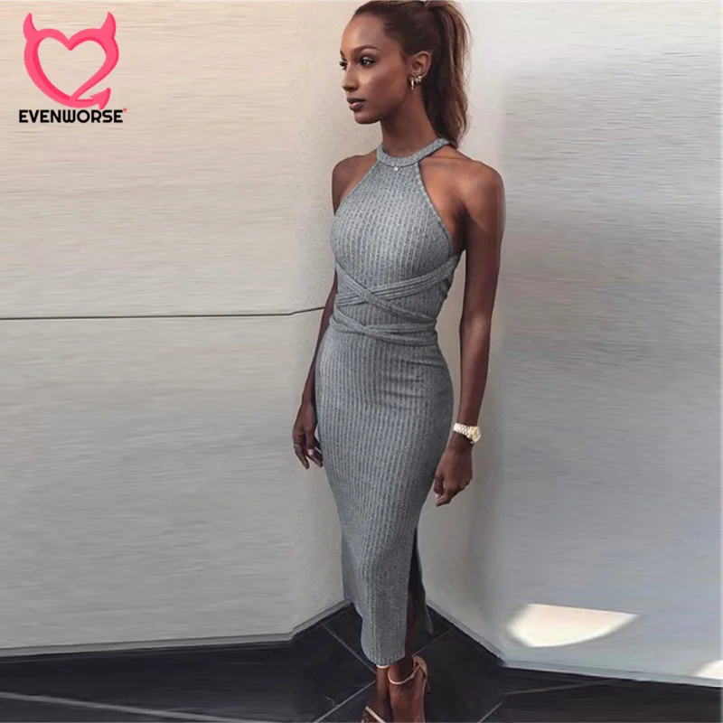 Evenworse 2019 women summer dress with open back with straps back long with belt off shoulder
Evenworse 2019 women summer dress with open back with straps back long with belt off shoulder