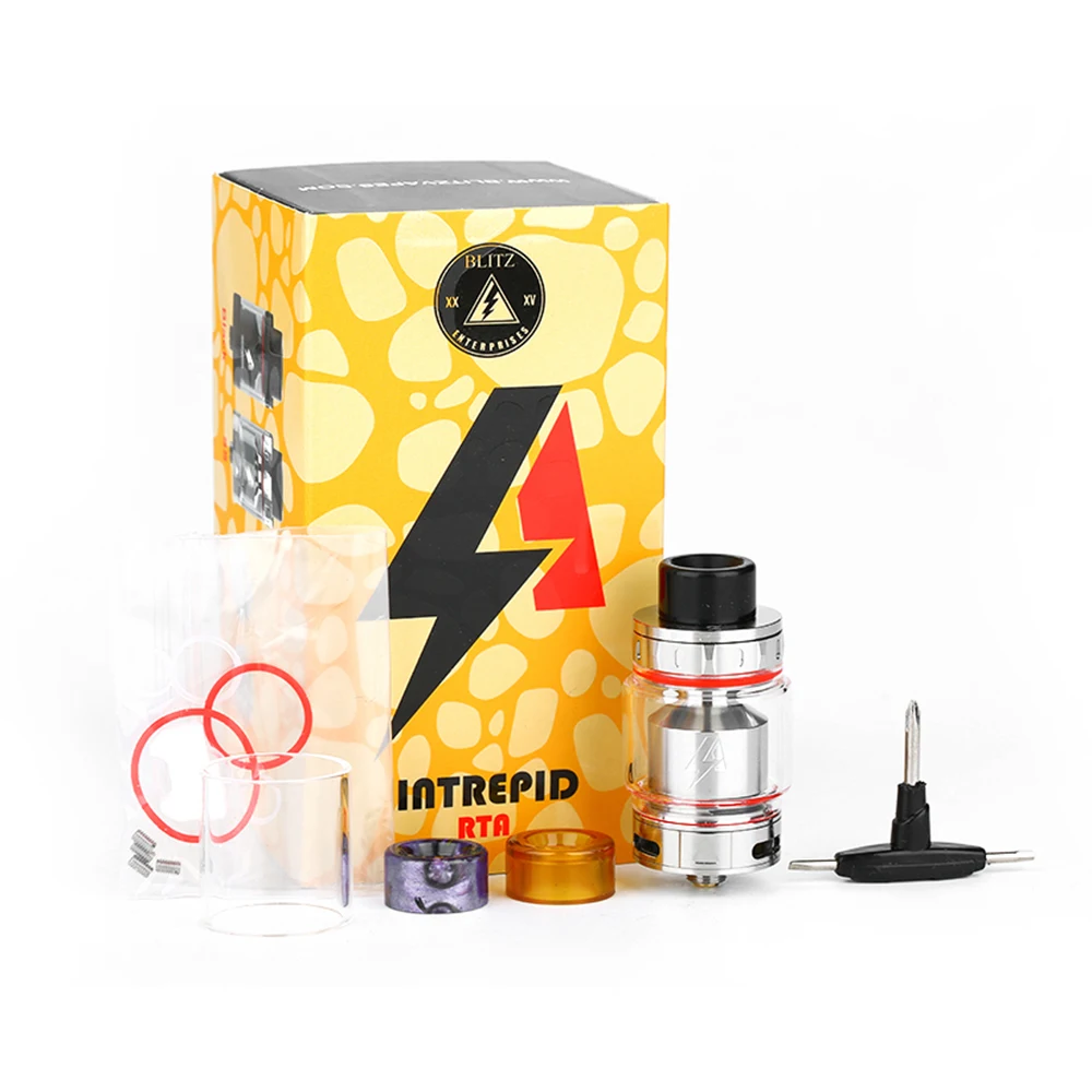 Original 3.5ml Blitz Intrepid RTA Snap-in Top Fill Cap & Ceramic Single/Dual Coil 3 Drip Tips Vape Tank Vs Manta RTA /Zeus Dual
Original 3.5ml Blitz Intrepid RTA Snap-in Top Fill Cap & Ceramic Single/Dual Coil 3 Drip Tips Vape Tank Vs Manta RTA /Zeus Dual