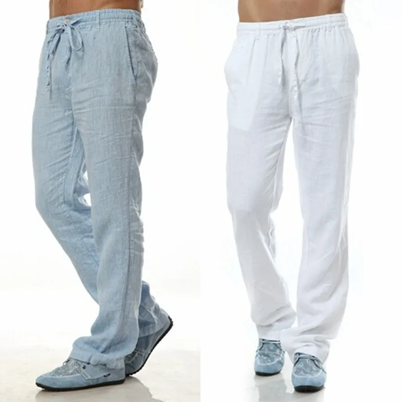 2019 Summer casual 100% Linen pants men Elastic Waist Men track Pants Straight Bottom Flax Men Pants joggers pantalon hombre
2019 Summer casual 100% Linen pants men Elastic Waist Men track Pants Straight Bottom Flax Men Pants joggers pantalon hombre