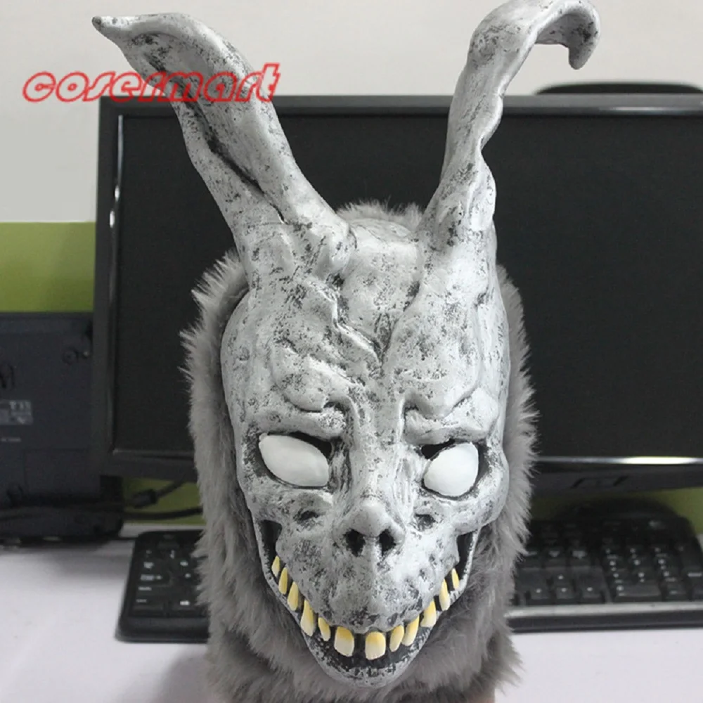 Cosplay Donnie Darko Rabbit Mask Scary Animal Full Head Horror Mask Latex Prop Halloween Party (2)