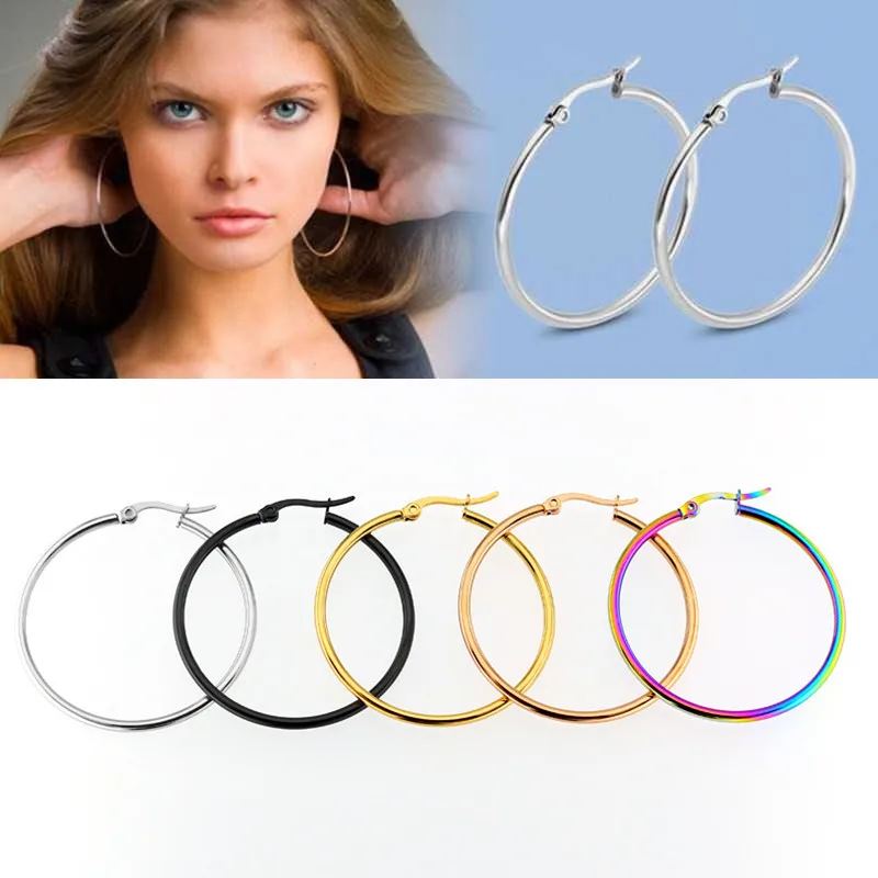 10-70MM Stainless Titanium Steel Sexy Exaggerated large Earrings Round Buckle Hoop Earrings Accessories for Women Jewelry Gift
10-70MM Stainless Titanium Steel Sexy Exaggerated large Earrings Round Buckle Hoop Earrings Accessories for Women Jewelry Gift