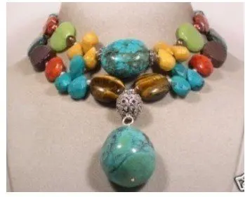 Hot sell Noble- FREE SHIPPING>>>@@ Charming 2 row charming Tibet Turquoise Coral Necklace Fashion S
Hot sell Noble- FREE SHIPPING>>>@@ Charming 2 row charming Tibet Turquoise Coral Necklace Fashion S