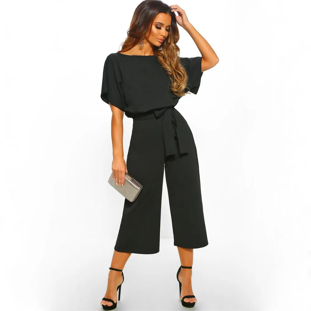 Fashion Women Clothing Sexy Jumpsuits Female Lace Up Bandage Sleeve Wide Leg Autumn Playsuits office ladies
Fashion Women Clothing Sexy Jumpsuits Female Lace Up Bandage Sleeve Wide Leg Autumn Playsuits office ladies