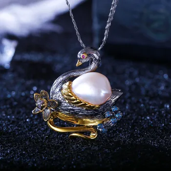 Italian design restoring ancient ways is the swan animal brooch set baroque pearls, 925 silver brooch handmade clothing
Italian design restoring ancient ways is the swan animal brooch set baroque pearls, 925 silver brooch handmade clothing