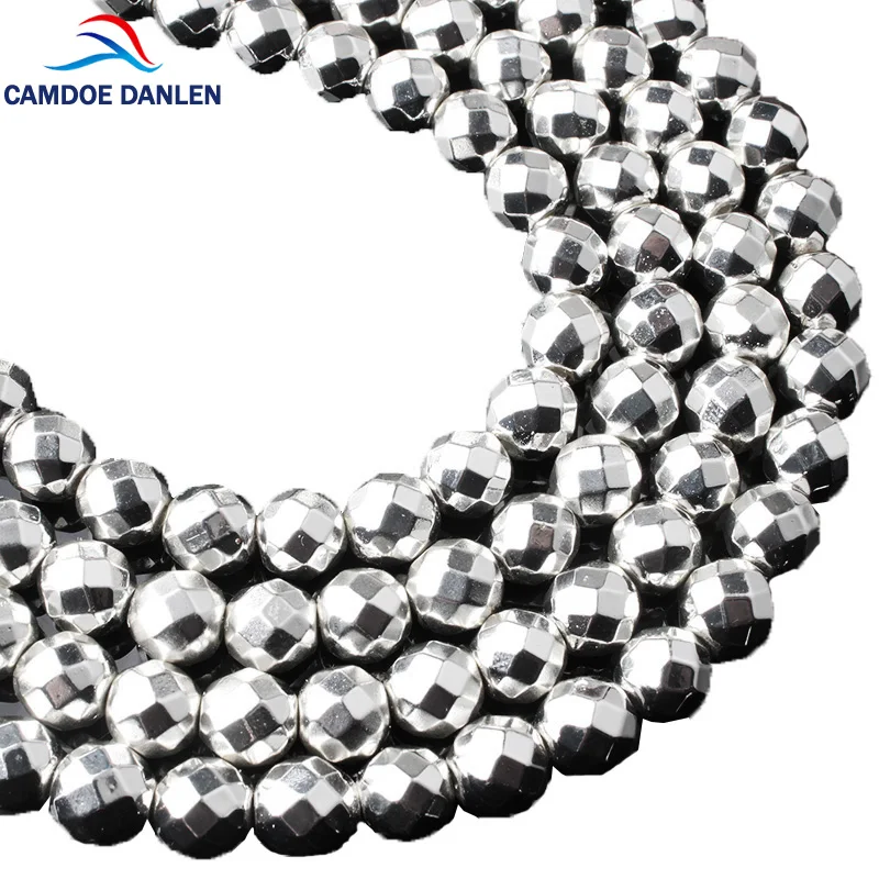 CAMDOE DANLEN Natural Stone Faceted Silvers Plated Hematite Round Ball Beads 4 6 8 10 12 MM Fit Diy Beads For Jewelry Making
CAMDOE DANLEN Natural Stone Faceted Silvers Plated Hematite Round Ball Beads 4 6 8 10 12 MM Fit Diy Beads For Jewelry Making
