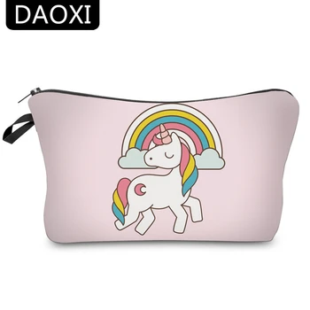 DAOXI Cosmetic Bags 3D Printing Unicorn Rainbow Women Makeup Organizer for Travelling With zipper 10052
DAOXI Cosmetic Bags 3D Printing Unicorn Rainbow Women Makeup Organizer for Travelling With zipper 10052
