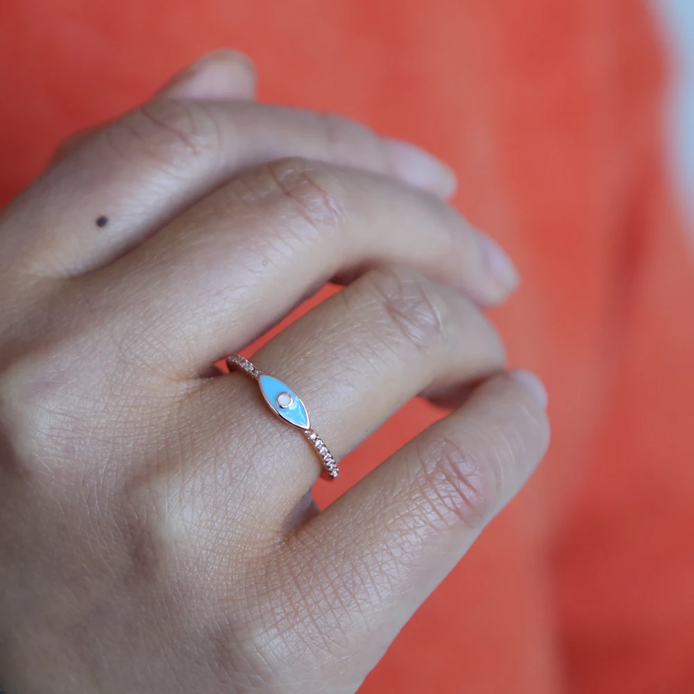 Evil Eye Ring Women Girls Jewelry Crystal Rose Gold Color US SIZE 6 7 8 Ring CZ brass fashion Jewelry lovely design
Evil Eye Ring Women Girls Jewelry Crystal Rose Gold Color US SIZE 6 7 8 Ring CZ brass fashion Jewelry lovely design