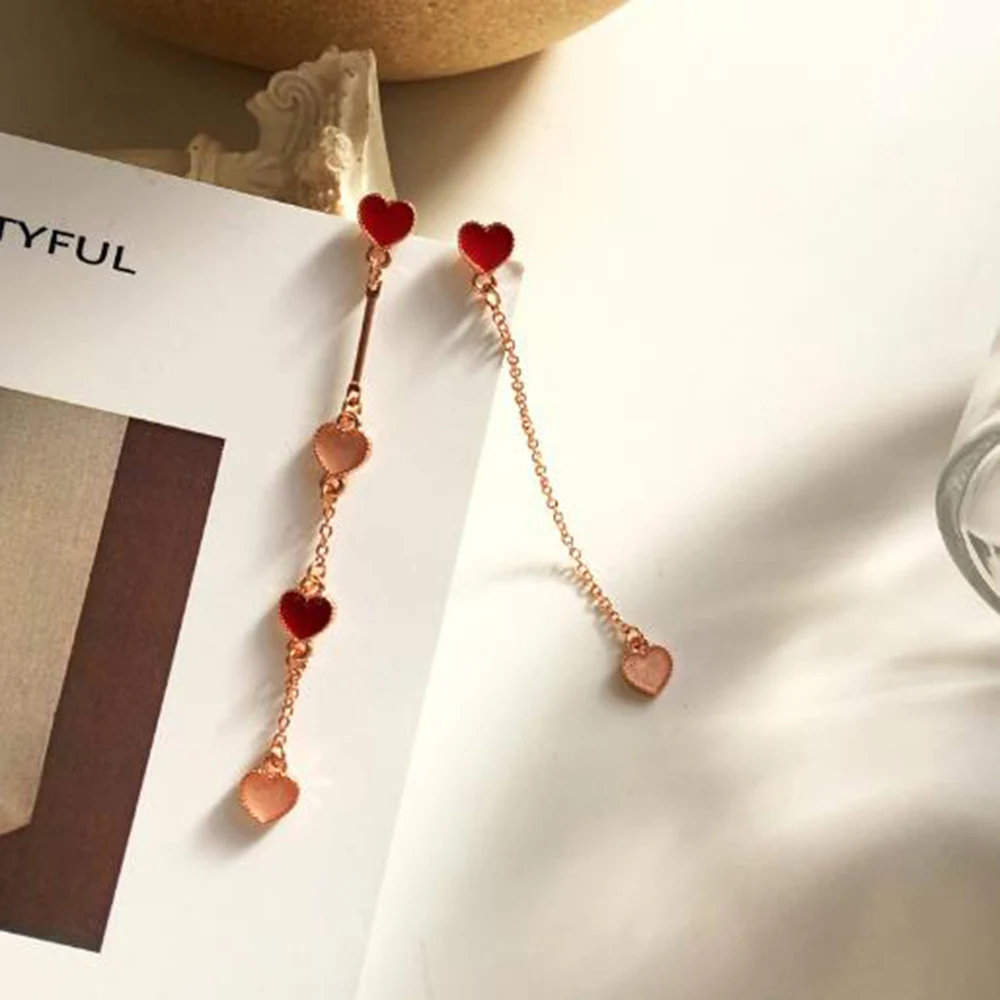 Women Simple Pink Earrings Love Asymmetric Metal Chain Girl Earrings Jewelry Accessories
Women Simple Pink Earrings Love Asymmetric Metal Chain Girl Earrings Jewelry Accessories