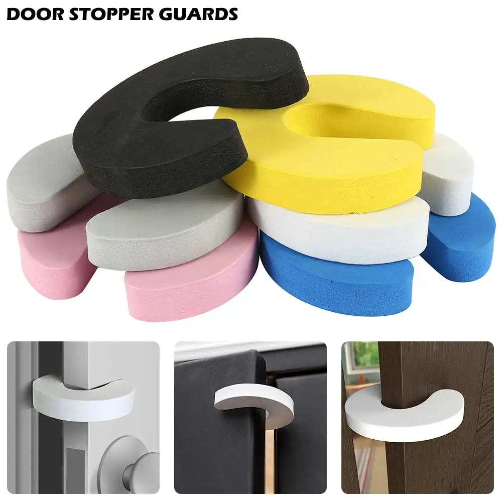 

6pcs Child Baby Safety Products Plain color Stop Edge Corner for Child Guards Door Stopper Holder Protection from Children