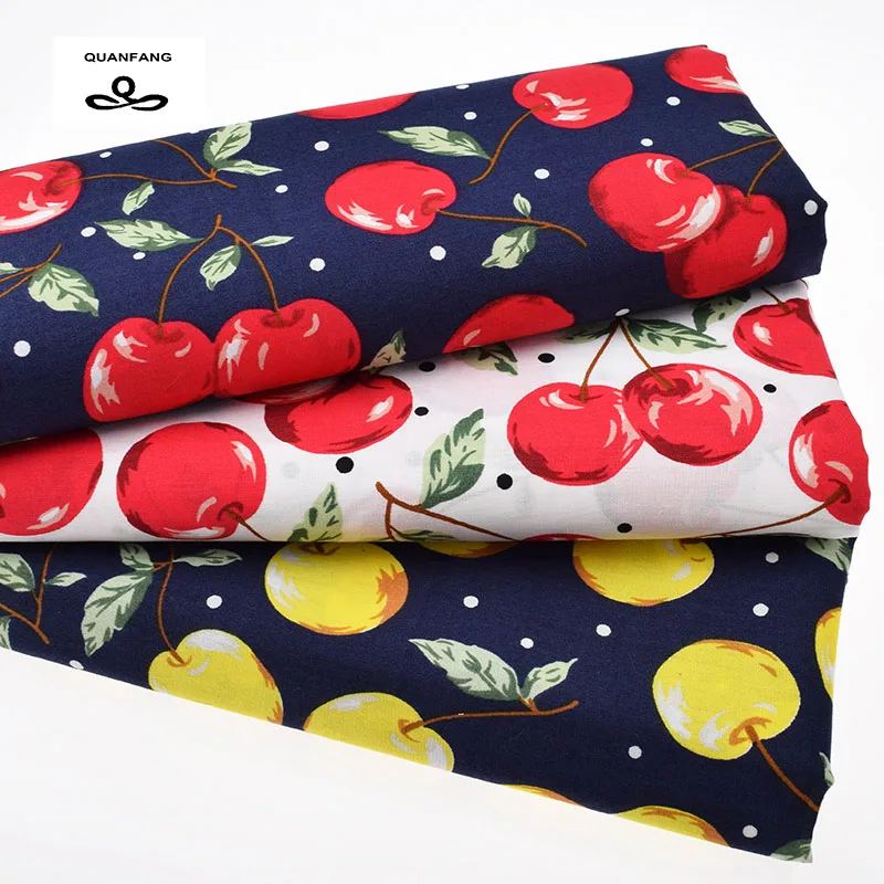 Printed Woven Plain Cotton Fabric Poplin For Patchwork Quilting Sewing Cherry Quilt Cloth Dress Shirt Material 50x145cm or40x45c
Printed Woven Plain Cotton Fabric Poplin For Patchwork Quilting Sewing Cherry Quilt Cloth Dress Shirt Material 50x145cm or40x45c