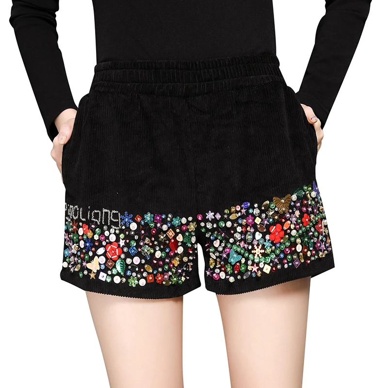 LYFZOUS Sequined Corduroy Shorts Feminino New Fashion Beaded High Waisted Outwear Shorts Women All-match Slim Wide Leg Shorts
LYFZOUS Sequined Corduroy Shorts Feminino New Fashion Beaded High Waisted Outwear Shorts Women All-match Slim Wide Leg Shorts