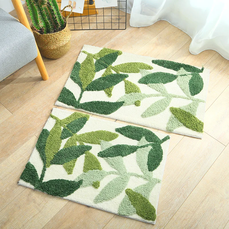 Green Leaf Doormat Floor Mat Flocking Anti-slip Water Absorption Thicken Carpet Kitchen Door Mat Toilet Tapete Rug Porch Doormat
Green Leaf Doormat Floor Mat Flocking Anti-slip Water Absorption Thicken Carpet Kitchen Door Mat Toilet Tapete Rug Porch Doormat