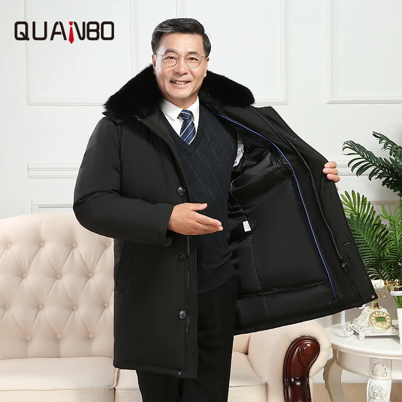Middle and old aged Mens Down Coat 2019 New Winter Warm Thicken Long Down Jacket Hooded Liner Detachable Dad loading Plus size
Middle and old aged Mens Down Coat 2019 New Winter Warm Thicken Long Down Jacket Hooded Liner Detachable Dad loading Plus size