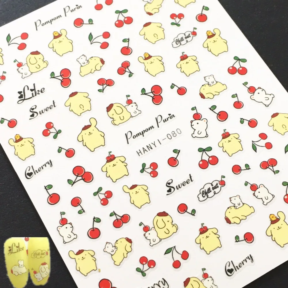 Newest HANYI-080 sweet cherries 3d nail stickers Japan style nail art decal stamping template DIY nail decorations tools wraps
Newest HANYI-080 sweet cherries 3d nail stickers Japan style nail art decal stamping template DIY nail decorations tools wraps