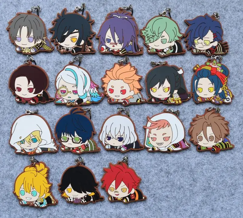 

Touken Ranbu Online Game Kunihiro Iwatooshi Uguisumaru Kashuu Kiyomitsu Honebami Toushirou Nesoberi 2 Rubber Keychain