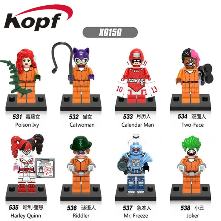 Single Sale Super Heroes Poison Ivy Mr. Freeze Calendar Man Harley Quinn Riddler Batman Building Blocks Best Children Toys X0150
Single Sale Super Heroes Poison Ivy Mr. Freeze Calendar Man Harley Quinn Riddler Batman Building Blocks Best Children Toys X0150