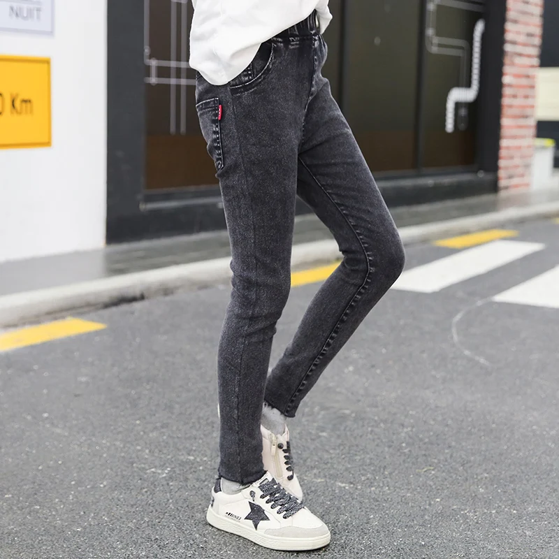Brand girl Clothes Cotton addition High elastic force Kids Tight jeans Fashionable temperament Leisure romper trousers
Brand girl Clothes Cotton addition High elastic force Kids Tight jeans Fashionable temperament Leisure romper trousers