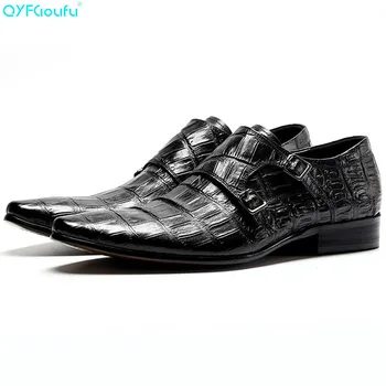 QYFCIOUFU New Pointed Toe Formal Shoes Men Dress Shoes Fashion Buckle Straps Wedding Shoes Men Slip On Genuine Cow Leather Shoes
QYFCIOUFU New Pointed Toe Formal Shoes Men Dress Shoes Fashion Buckle Straps Wedding Shoes Men Slip On Genuine Cow Leather Shoes