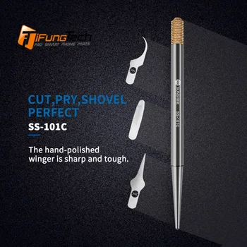 SUNSHINE Aluminum Alloy Handle With Scraper Sickle Blade For A8 A9 A10 CPU WIFI Hard Disk IC Layering And Integrated Disassembly
SUNSHINE Aluminum Alloy Handle With Scraper Sickle Blade For A8 A9 A10 CPU WIFI Hard Disk IC Layering And Integrated Disassembly