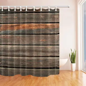 Wooden Stripes Shower Curtain Polyester Fabric Bathroom Bath Curtains with Hooks
Wooden Stripes Shower Curtain Polyester Fabric Bathroom Bath Curtains with Hooks