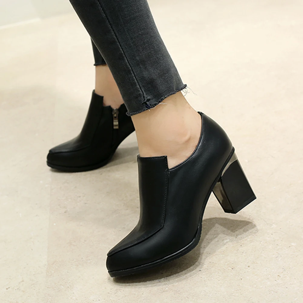 Lapolaka 2019 big Size 33-43 Slip On Pointed Toe Women Shoes Women Fashion High Heels Autumn Spring Short Boots Black booties
Lapolaka 2019 big Size 33-43 Slip On Pointed Toe Women Shoes Women Fashion High Heels Autumn Spring Short Boots Black booties